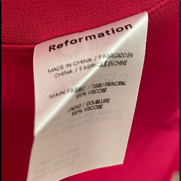 Reformation juliette Dress  Rhubarb authentic - Picture 8 of 10